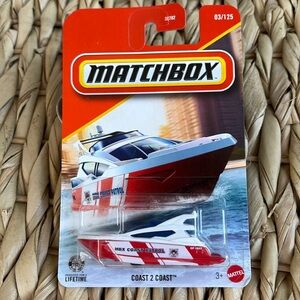 Matchbox Speedboat Coast 2 MBX Coast Patrol Diecast Metal Rescue Speed Boat New